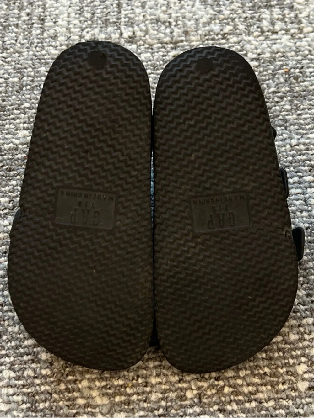 GAP Black Kids Double-Buckle Sandals